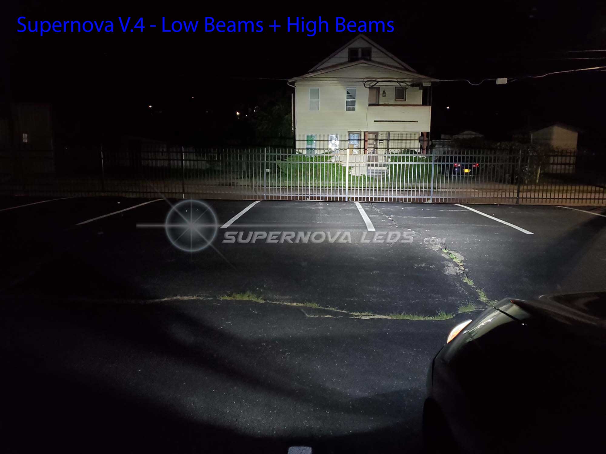 Supernova V.4 LEDs in a Nissan Murano High Beams + Low Beams