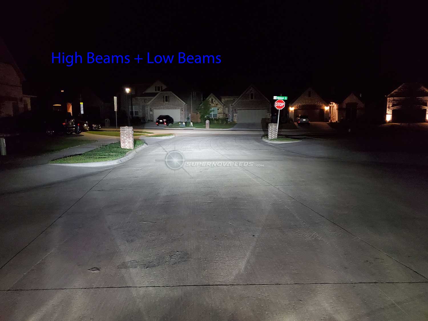 Supernova V.4 X LEDs in a RAM 1500 low beams and high beams