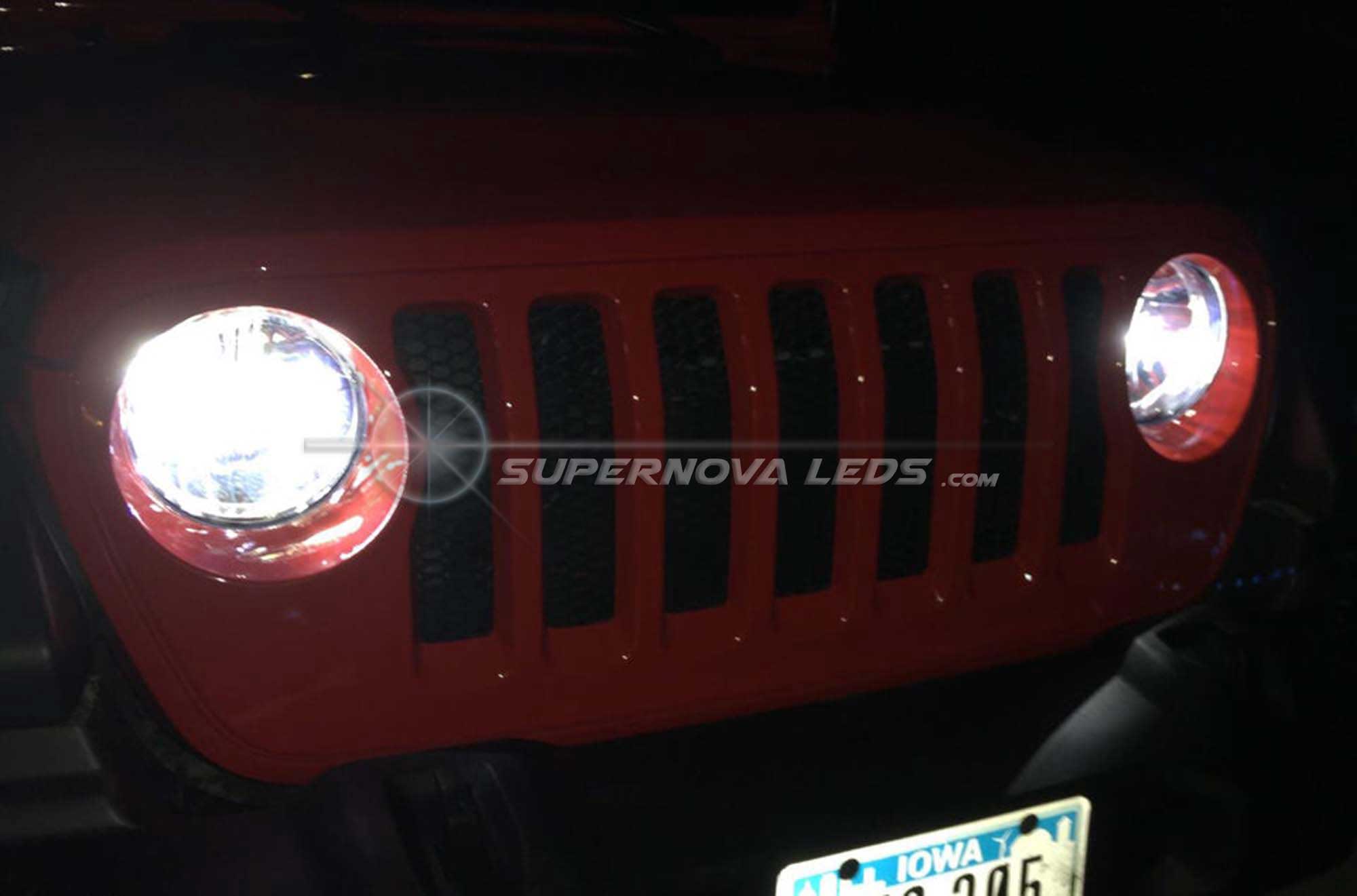 Supernova V.4 X LEDs in a Jeep Wrangler